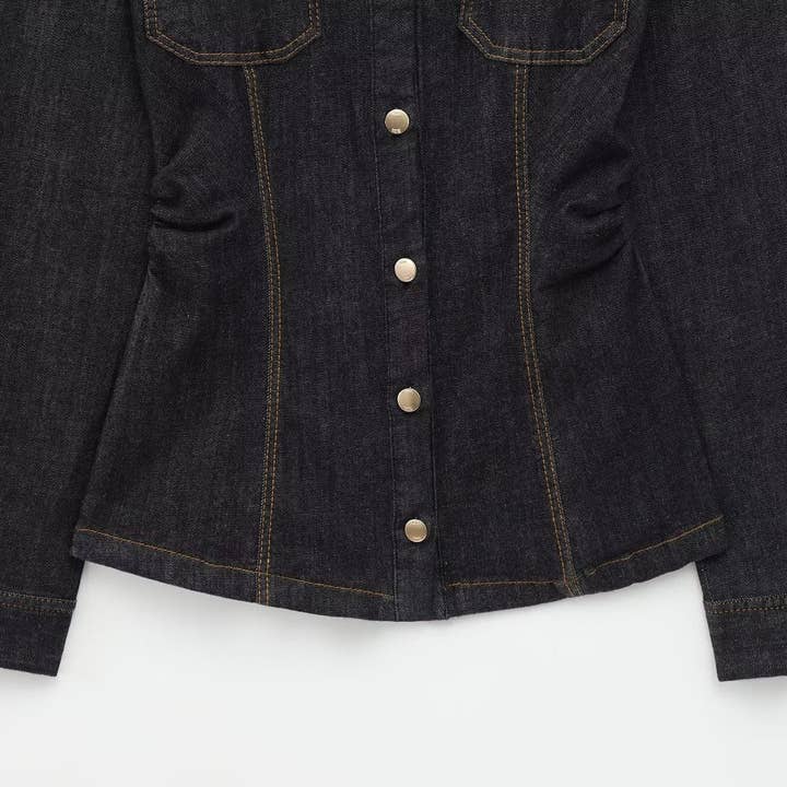 Marayn - Wholesale Top & Pant Set (NOT Loungewear) - Women's - Spring Denim Set Chic Womens Long Sleeve Outfit11