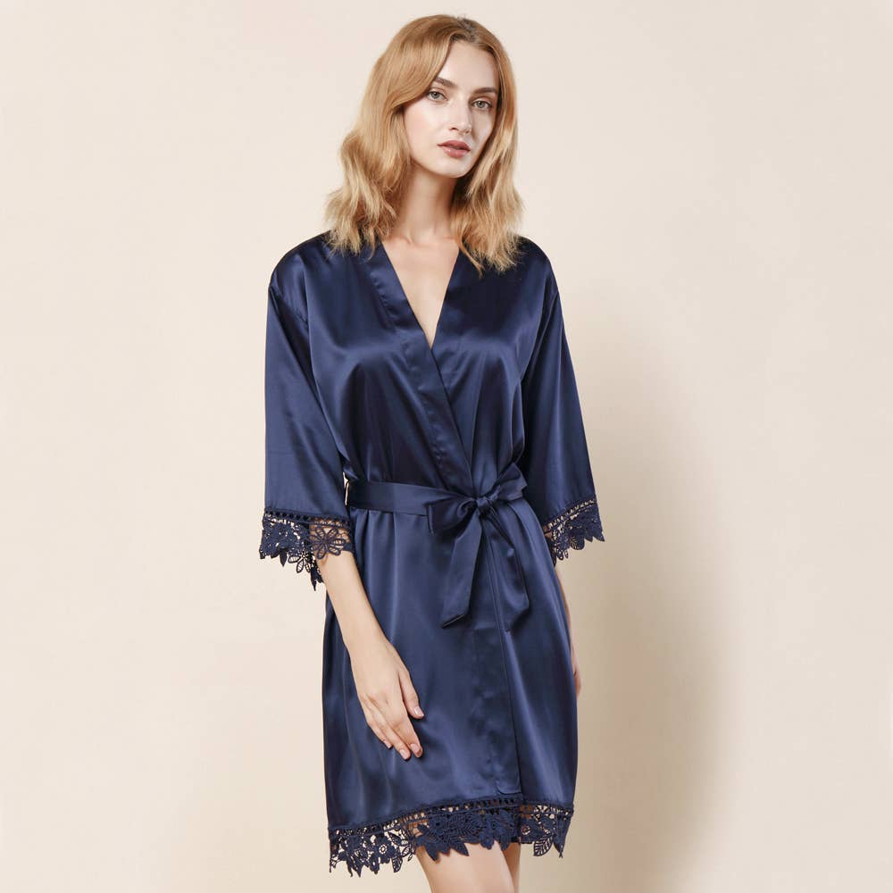 Simply Name It - Wholesale Robe - Women's - Satin Lace Robes - 9 colors7