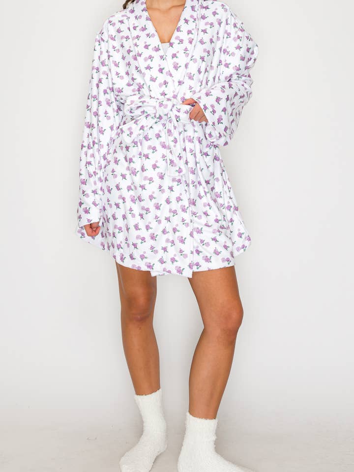 LoveLina - Wholesale Robe – Women's - Cozy Soft Flower Print Robe (LOANA1)7