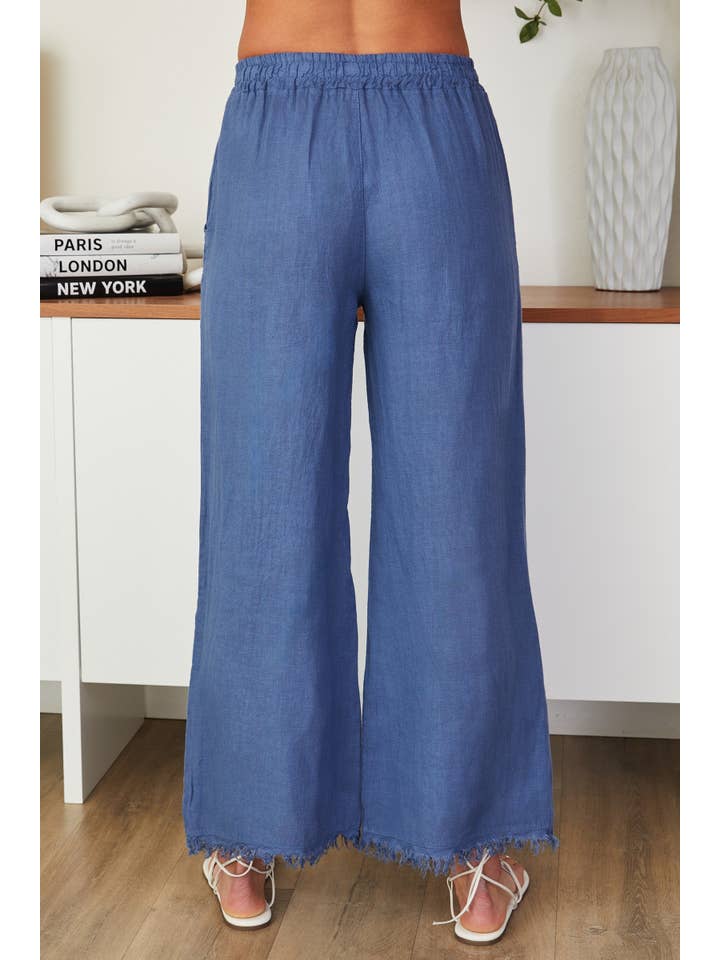 MILIO MILANO - Wholesale Pants - Women's - ITALIAN LINEN PANTS WITH RAW HEM (12282/154012/154102)6