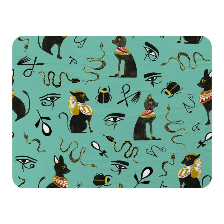 Handmålning Abstrakt, Forntida Egypten Horus Öga Tecken (Filt) för wholesale av Benjamin Tate Design