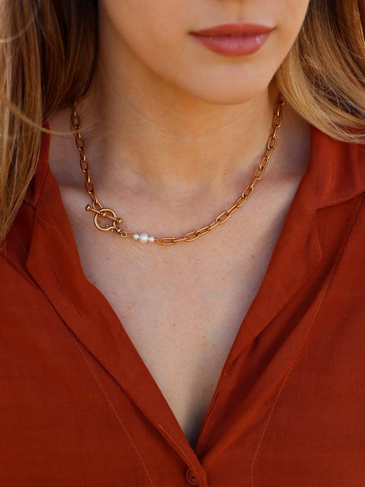 Collier de perles Rebecca 18" pour la vente par Ex Voto