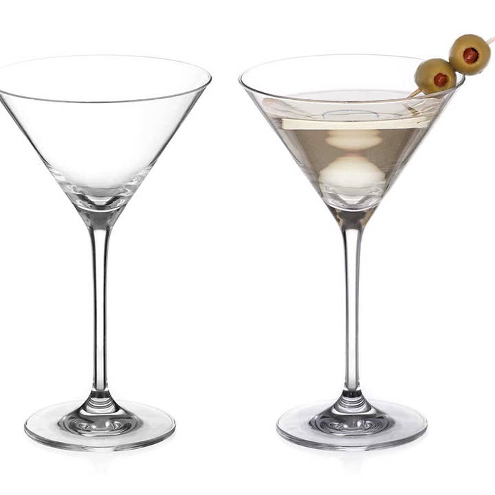 DIAMANTE - Wholesale Cocktail/Liquor Glass - Diamante Martini Prosecco Cocktail Glasses Pair - ‘auris’ C