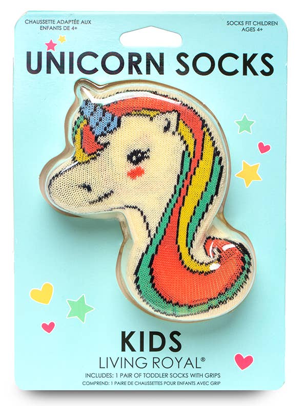 Living Royal - Wholesale Socks - Kids - 3D Packaged Crew Socks - Kids - Unicorn - "Stay Magical"0
