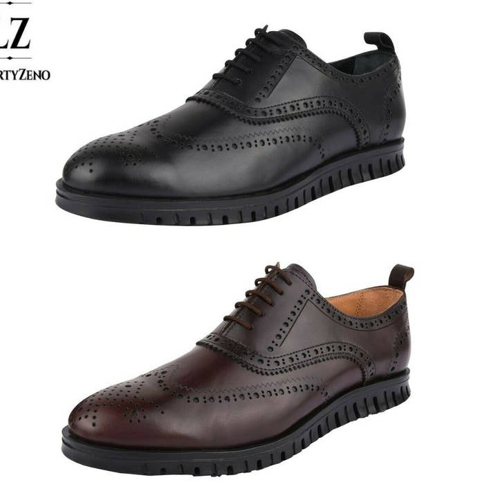 Sapato casual masculino LibertyZeno WINGTIP BROGUE - COBURG por atacado de LIBERTYZENO