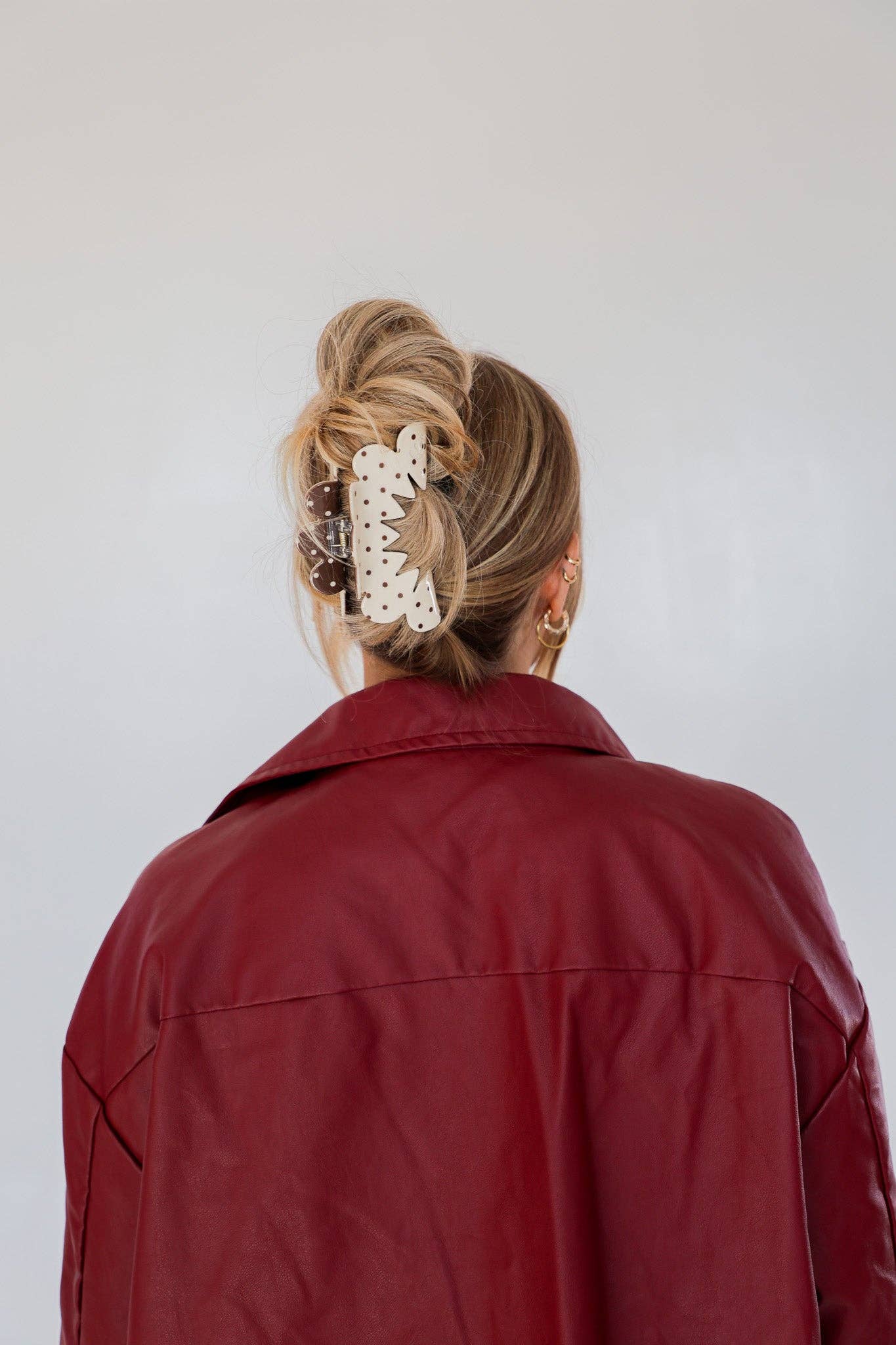 KAXI - Wholesale Hair Clip - Women's - BROWN & CREAM PETAL ARCH CLAW3