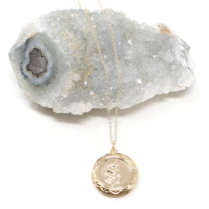 Floral Locket Necklace for wholesale by Crafts & Love