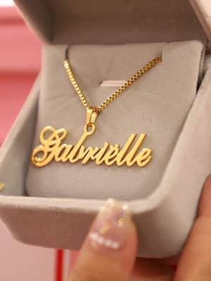 Personalize name necklace custom necklace for wholesale by Fui fui jewelry llc
