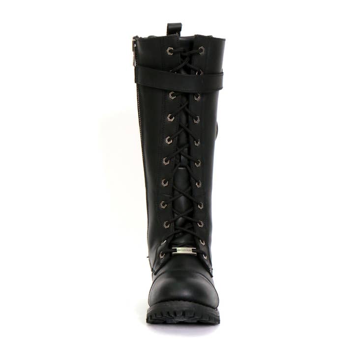 Hot Leathers BTL1005 Ladies 14-inch Black Knee-High Leather Boots with Side Zipper Entry for wholesale on Faire12
