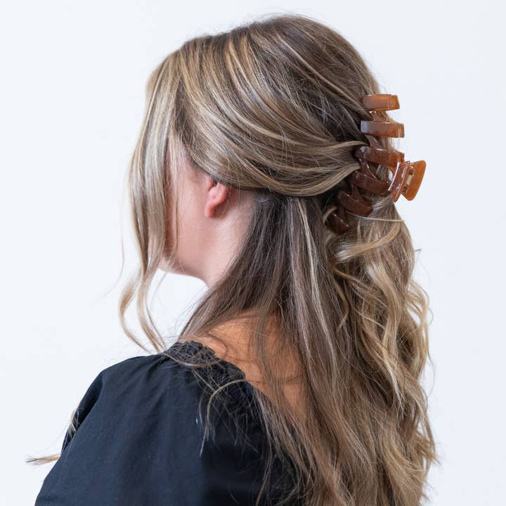 Headbands of Hope | One Purchased One Donated – wholesale Hårklämma - Dam – Stor sicksack-kloklämma för hår – Stor böjbar sicksack-kloklämma2