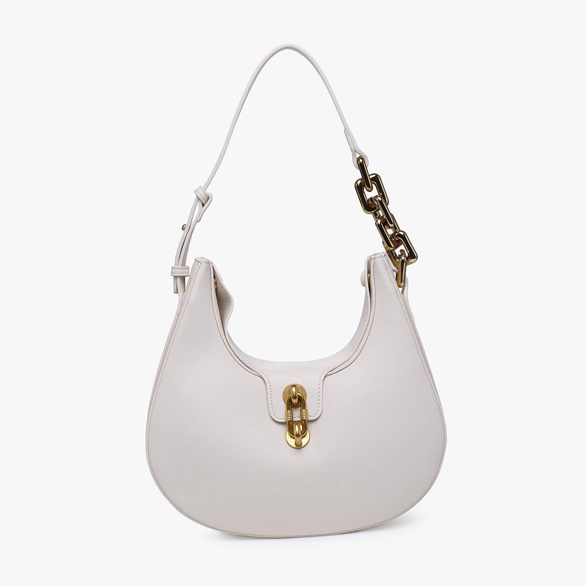 Jen & Co. - Vente Sac porté épaule – femme - Sac à bandoulière demi-lune Dallas à fermeture tournante JN22402