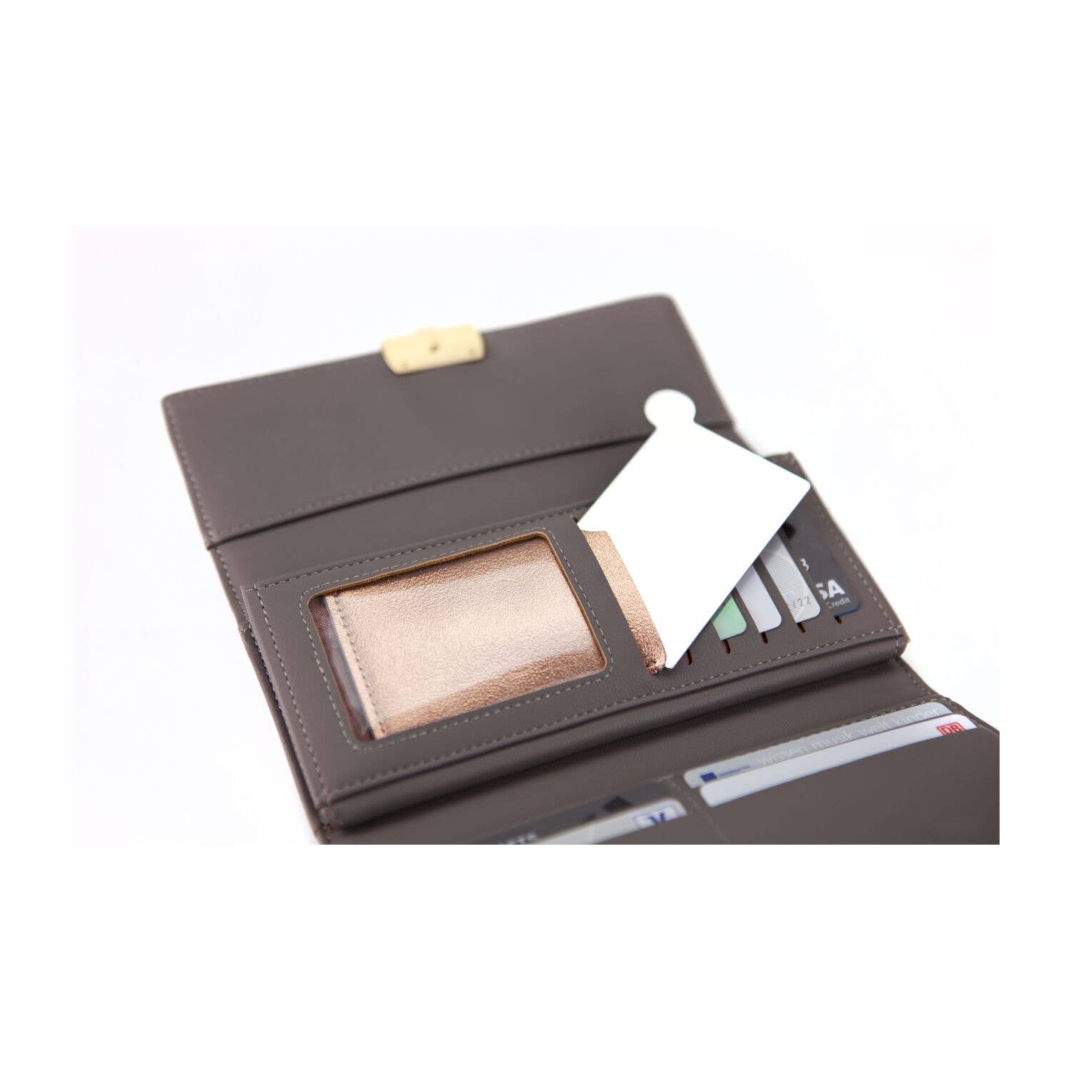 ROEMER WELLNESS - Wholesale Compact Mirror - Stainless steel pocket mirror, in case (rose)7