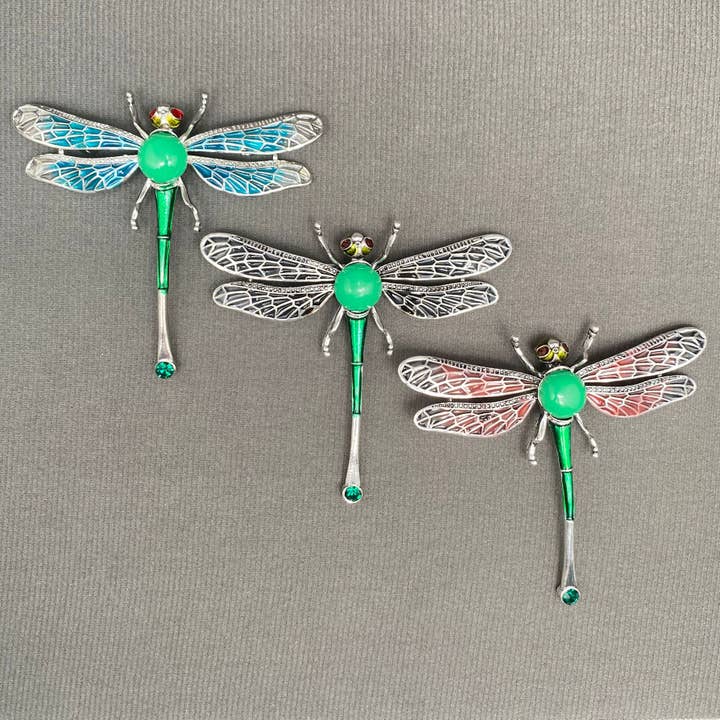 Enamel Dragonfly Brooch for wholesale by Mio Queena