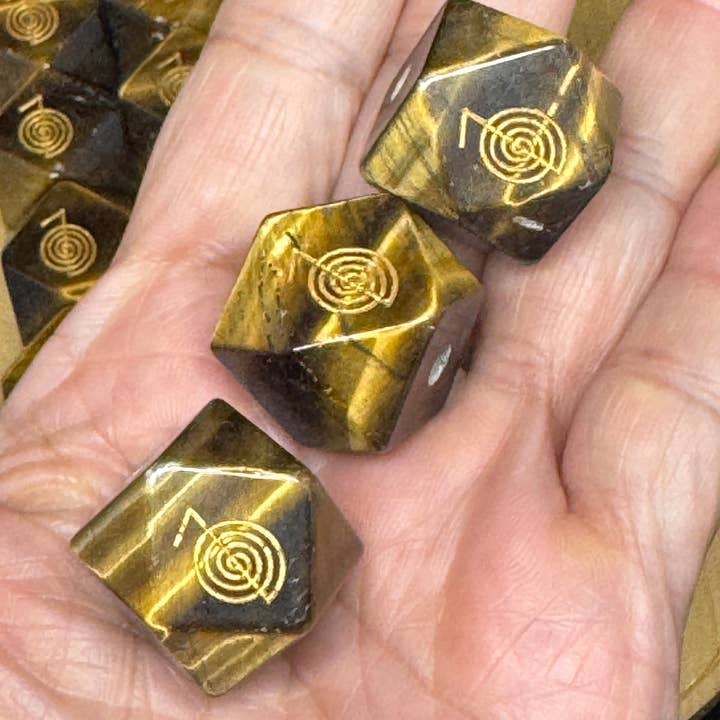 The 7 Directions - Wholesale Spiritual Stone/Crystal - 3 pc Reiki Cho Ku Rei sacred geometry guru beads F440