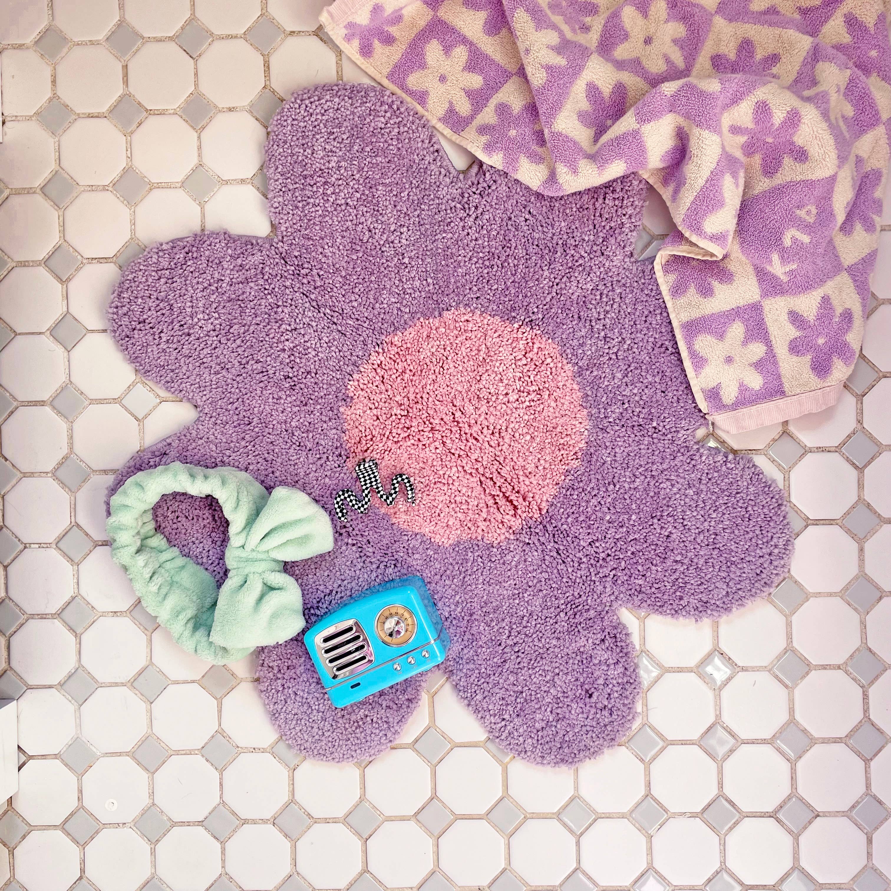 A Shop of Things - Wholesale Bath Mat - Daisy Rug- Lavender4