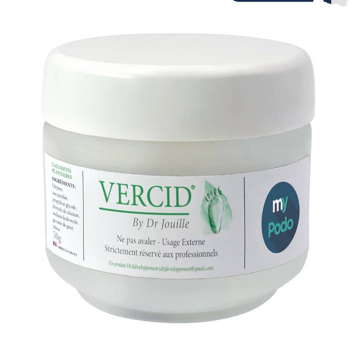 Vercid del Doctor Jouille - Tratamiento de las hiperqueratosis - Tarro 50 g para venta al por mayor de My Podologie