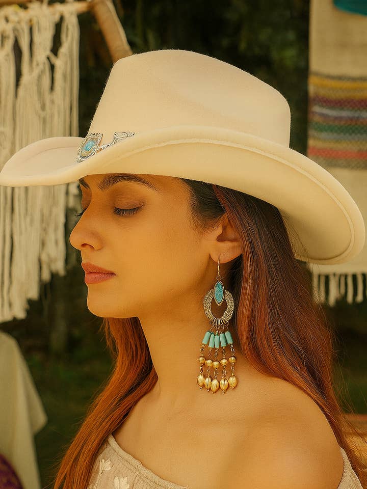 25173 Vintage Silver Chain Fedora – Classic Wide Brim Hat for wholesale by U R My Sunshine