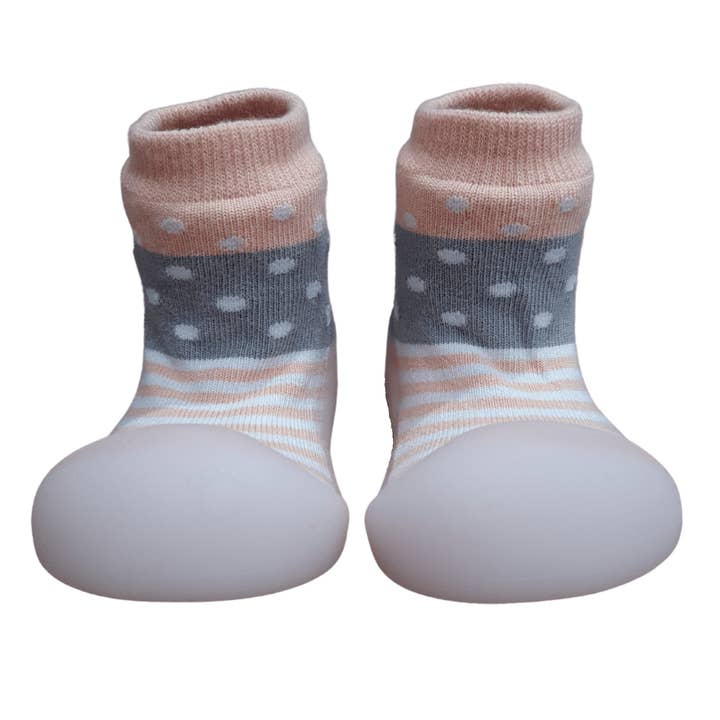 BigToes Australia - Wholesale Cot shoes – Baby - Modern Polka | Peach (NEW!)1