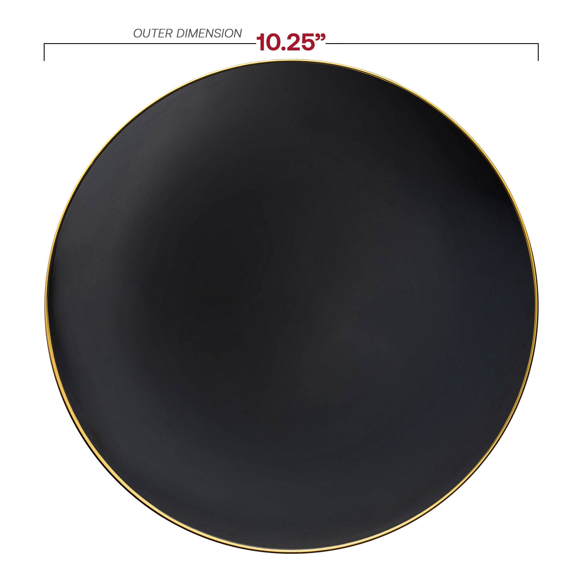 Smarty had a Party - Wholesale Disposable Plate - 10.25" Black w/ Gold Organic Plastic Dinner Plates - 120 pcs2