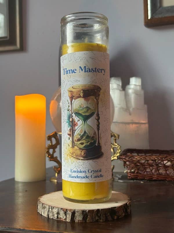 Time Mastery 7 Day Candle Anti-Procrastination Scented for wholesale by Envision Crystal