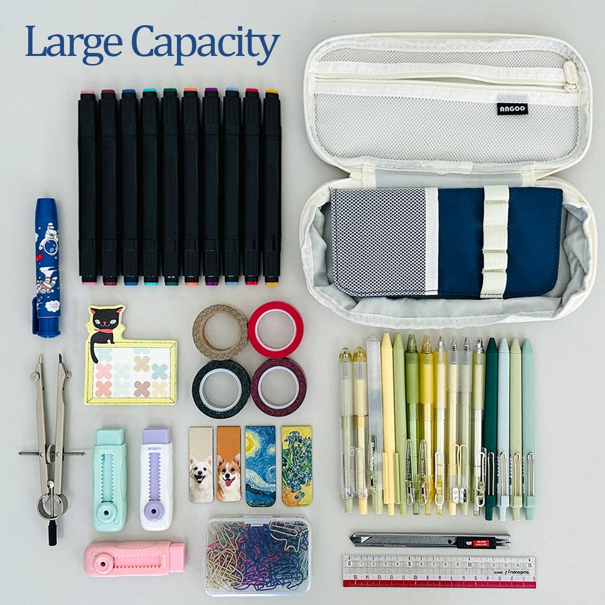 Wrapables.com - Wholesale Pencil Case/Pouch - Wrapables Large Capacity Pencil Case Expandable Pencil Pouch5