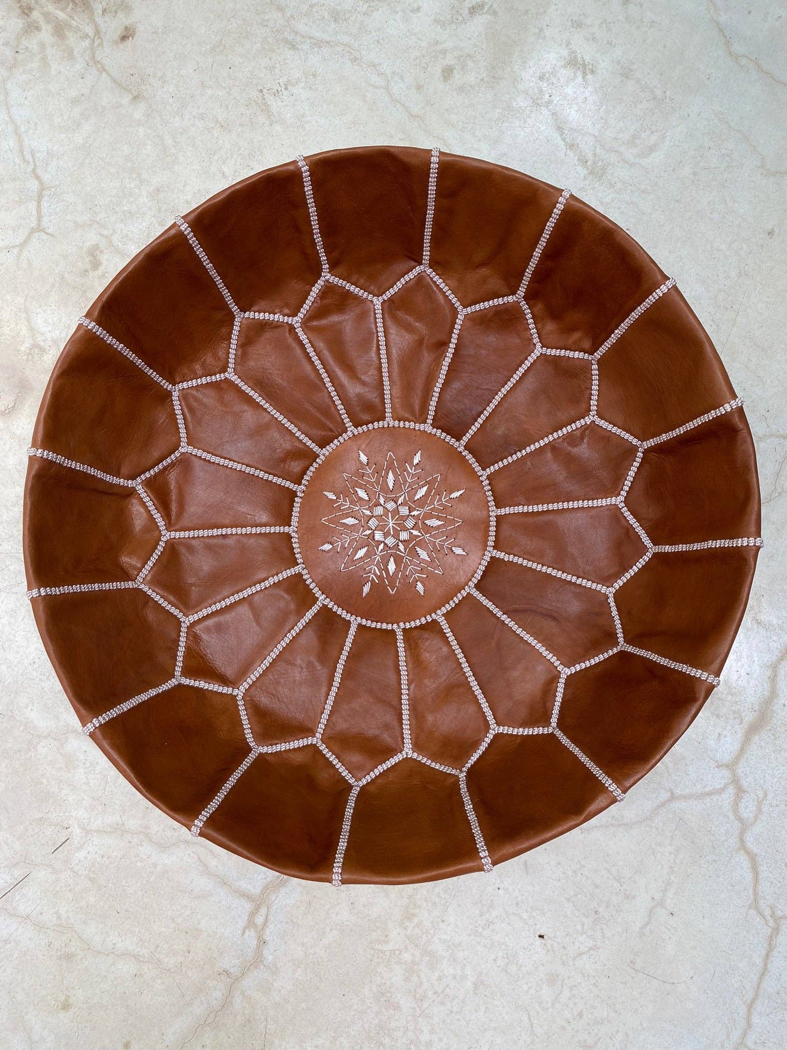 SOUK in the CITY - Wholesale Pouf - Handmade Leather Pouf M10