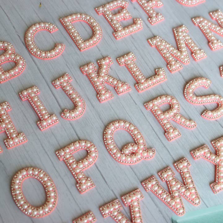 DrifWoo - Wholesale Patch - 26 Pcs Pearl Rhinestone Letter Patches Set Clothes Slipper4