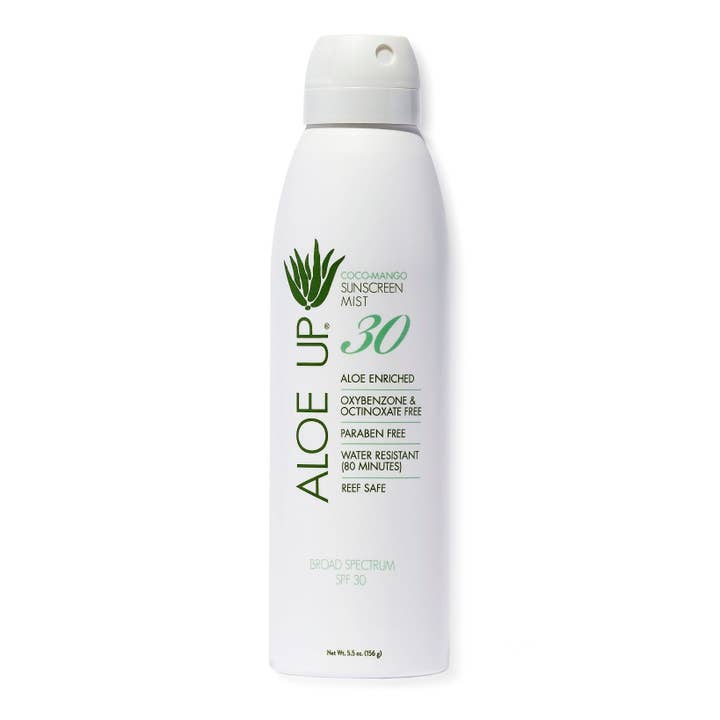 White Collection SPF 30 Continuous Spray Sunscreen for wholesale by Aloe Up Sun & Skincare