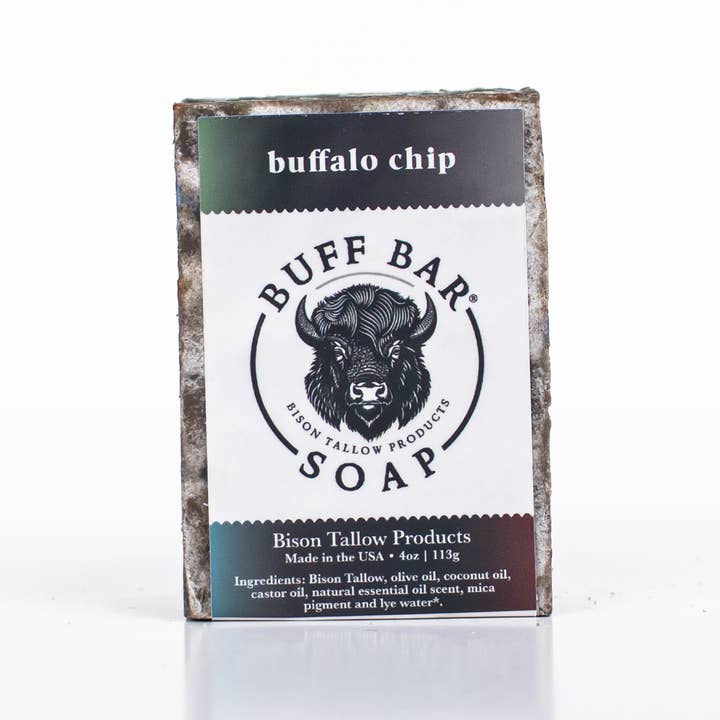 Buffalo Chip Bison Tallow Soap Bar - 4oz for wholesale by Big Crazy Buffalo