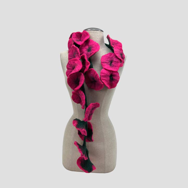 Feltiful - Wholesale Scarf - Women's - 20 Flowers Scarf, Flowers Garland or Wall Hanging20