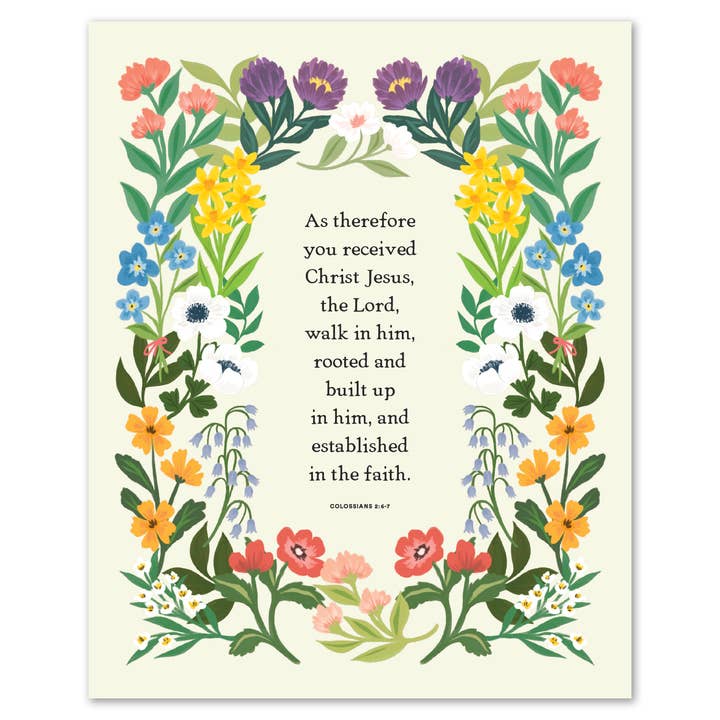 Geworteld en Opgebouwd Kolossenzen Kunstdruk voor wholesale door Selah Paper