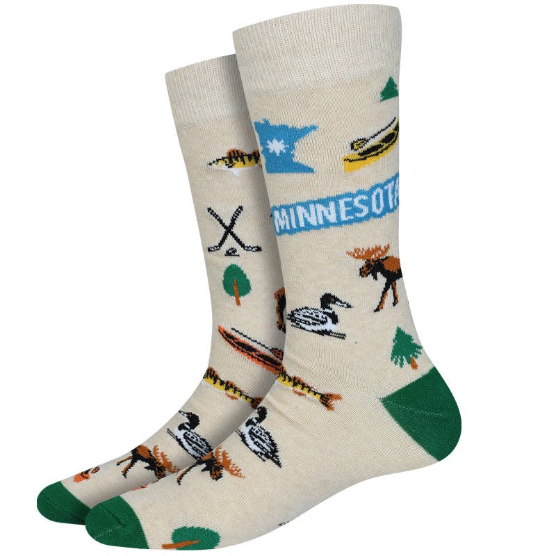 Heather Tan Minnesota Destination Socks for wholesale on Faire0