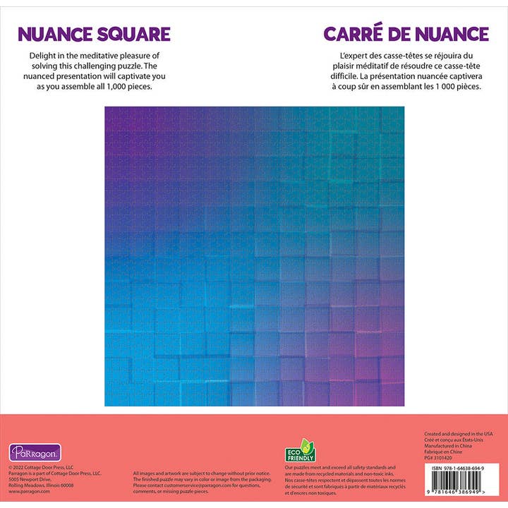 Cottage Door Press - Wholesale Puzzle - Adult - Nuance Square 1000 Piece Adult Puzzle