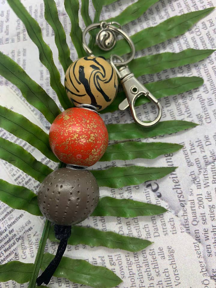Tigress | Polymer Clay Keychain | Purse Accessory | Zipper Pull | Keychain For Purse | Backpack Zipper Keyring for wholesale by StayTay Store