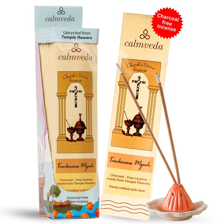 Calmveda Incense & Aromatherapy - Wholesale Incense - Frankincense Charcoal free Incense Sticks set-10 x 12 Stick