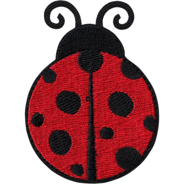 Patch - Adorable Red & Black Spotted Ladybug - 2.56" for wholesale by Square Deal Recordings & Supplies