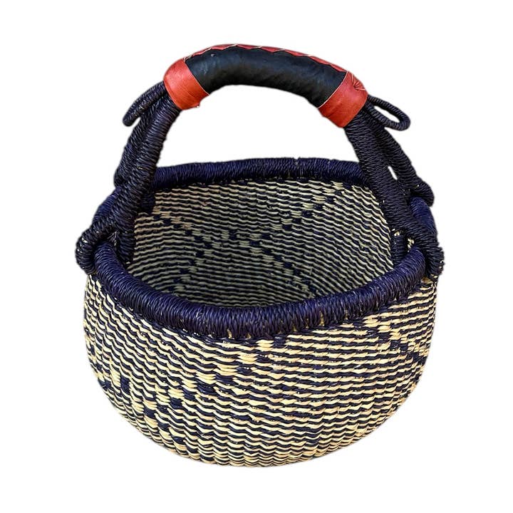 Small African Market Basket | Ghana Bolga Basket | 9"-11" Across - Diamond and other Purchase Wholesale small easter basket. Free Returns & Net 60 Terms on Faire trending on Faire.