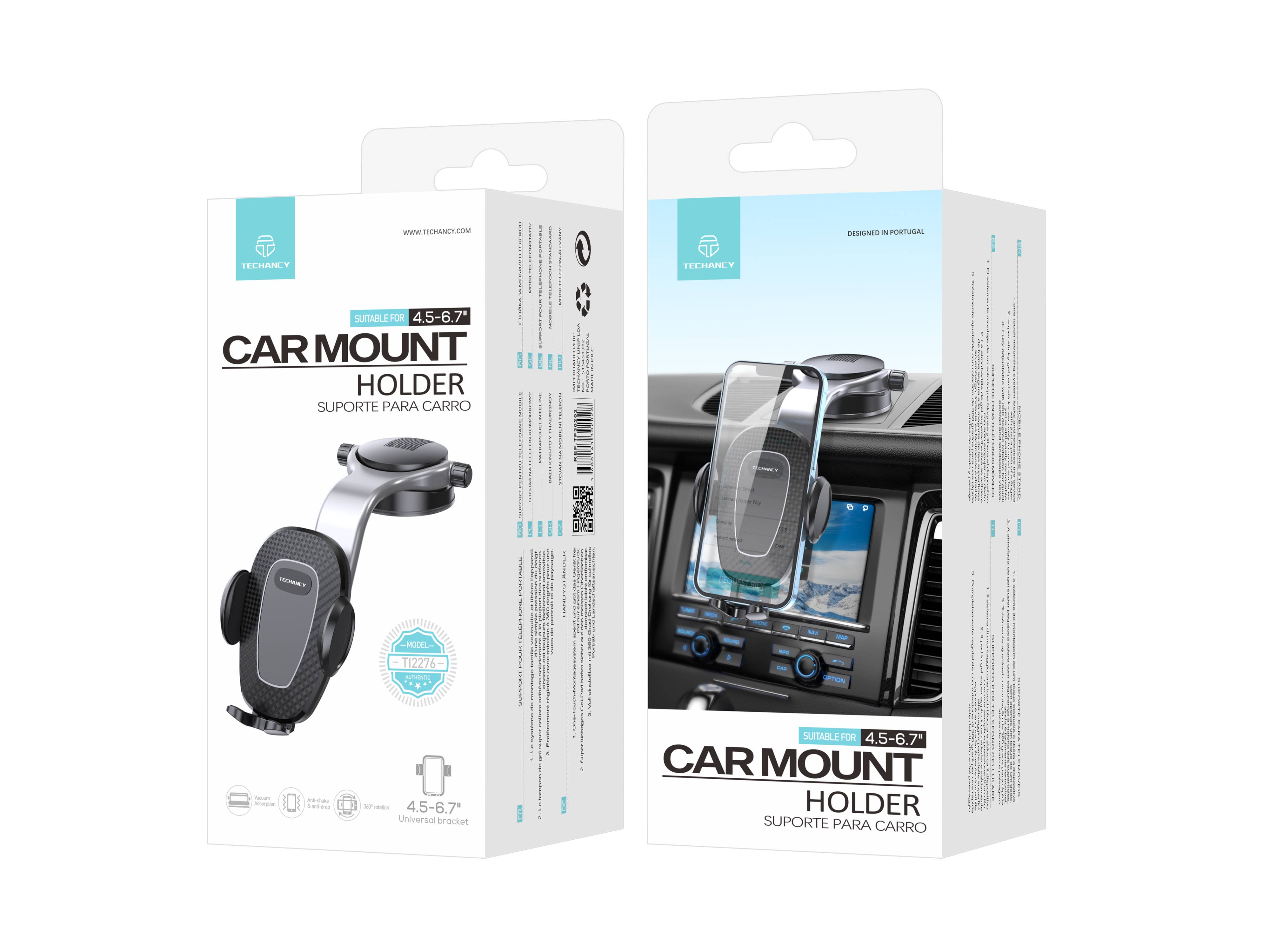TECHANCY - Wholesale Phone/Tablet Stand - TECHANCY Car Mobile Phone Holder - Hands-Free Driving Mobile2