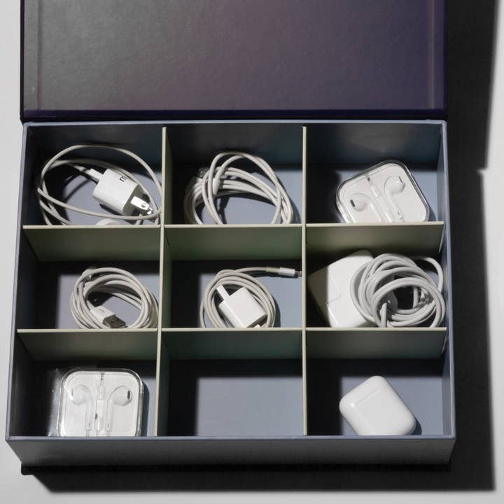 Blue Cord Organizer Box for wholesale on Faire2