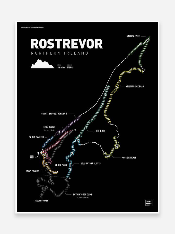 Impression d'art Rostrevor pour la vente par Trailmaps.com
