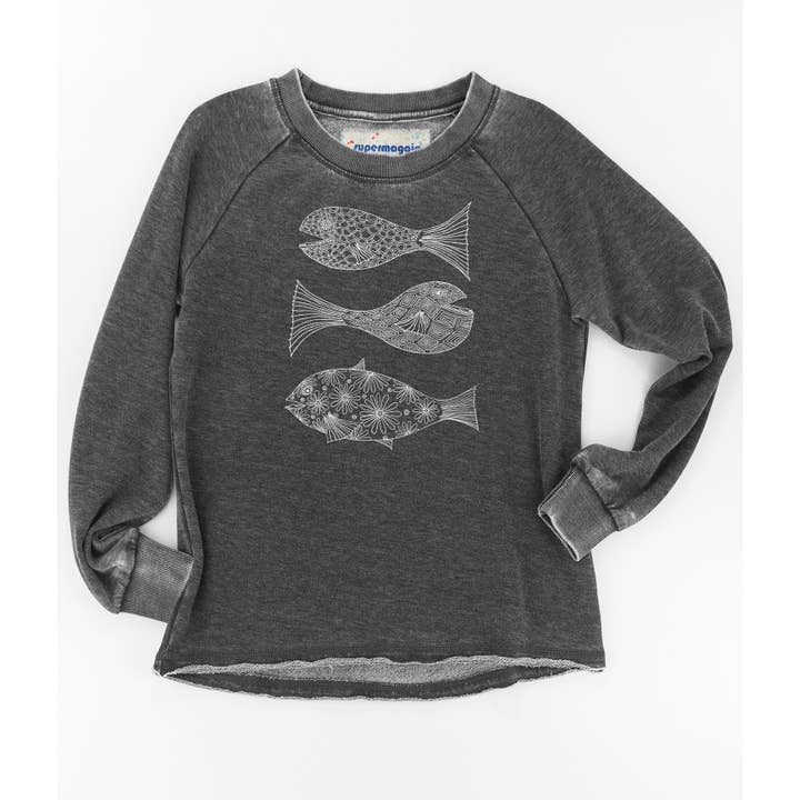 Fishes Bibi Sweatshirt aus French Terry für den Großhandel von Supermaggie @ Faire