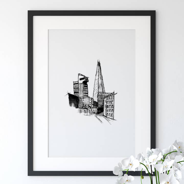 The Shard - London Art Print for wholesale by Drawn Together Art Collective