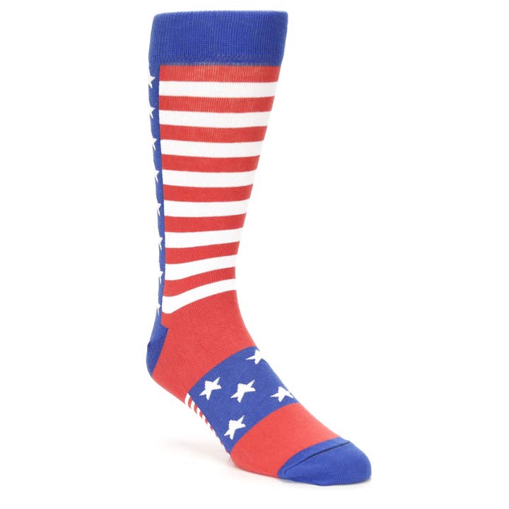 Stars Stripes American Flag Socks - Men's Socks for wholesale by boldSOCKS