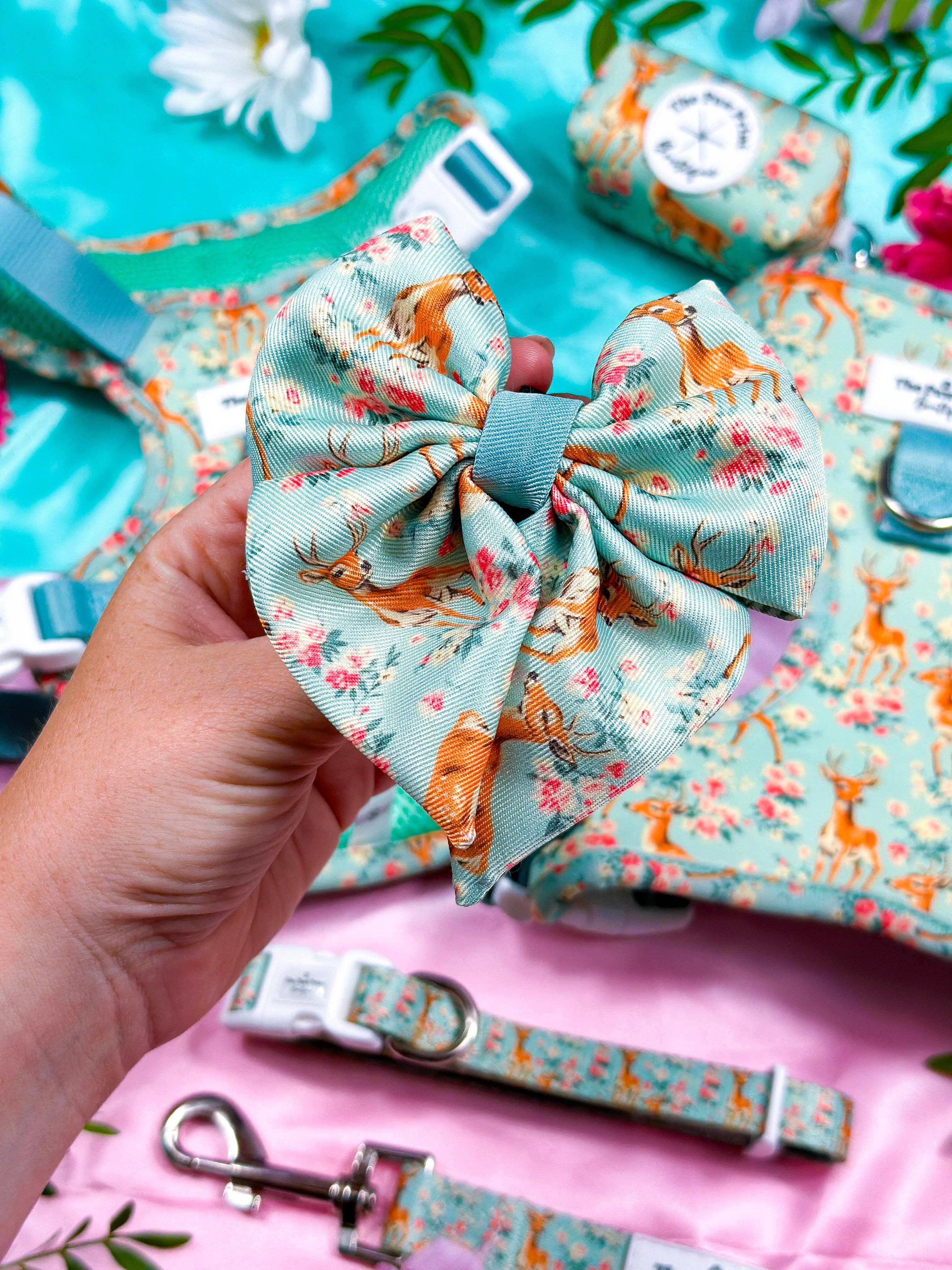 The Paw Print Boutique – wholesale Pet bow tie – Dog – Bambi in Bloom Bow Tie11