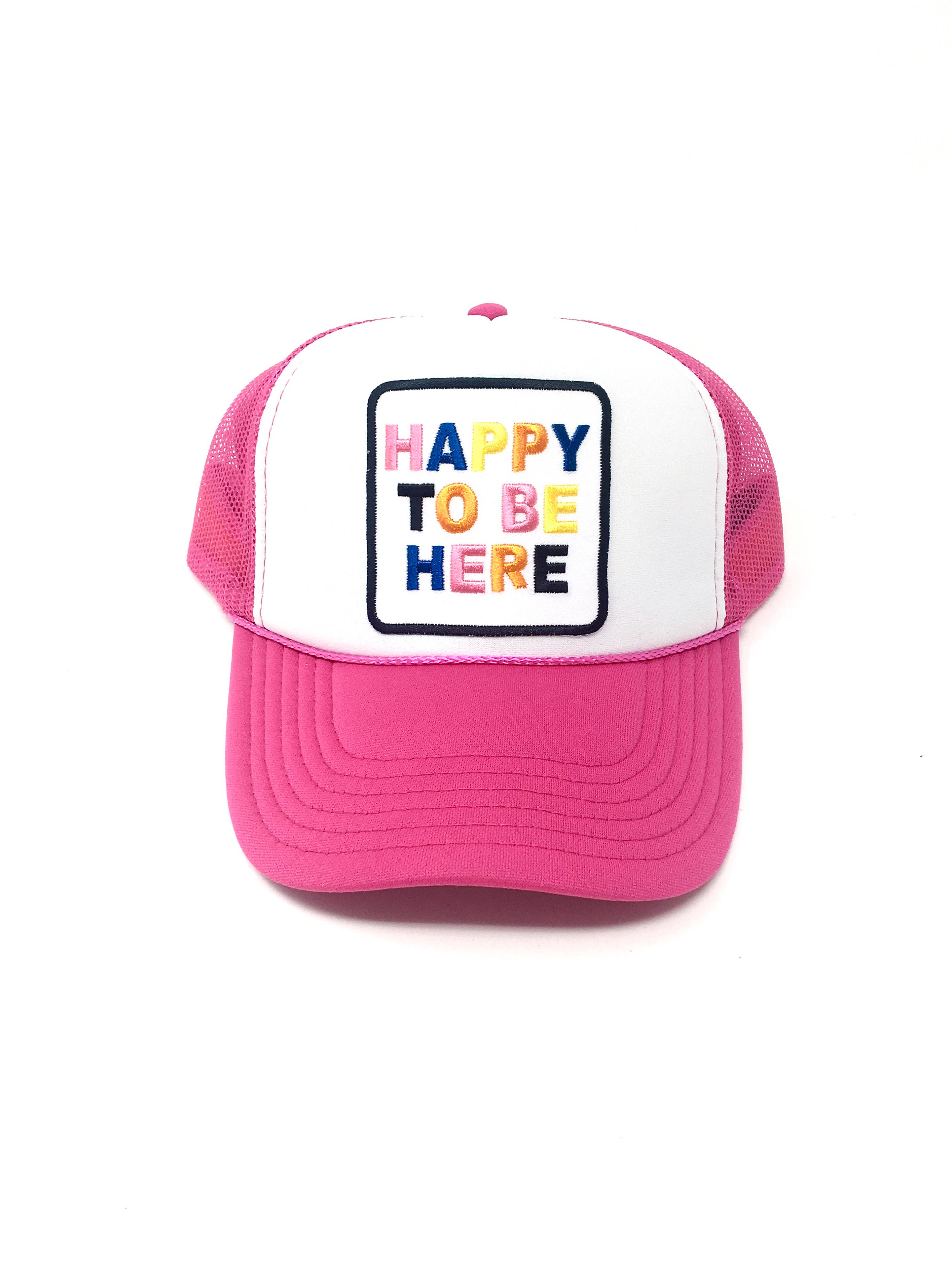 Après Babe - Vente Casquette de camionneur – femme - Casquette de camionneur ajustable « Happy To Be Here »3