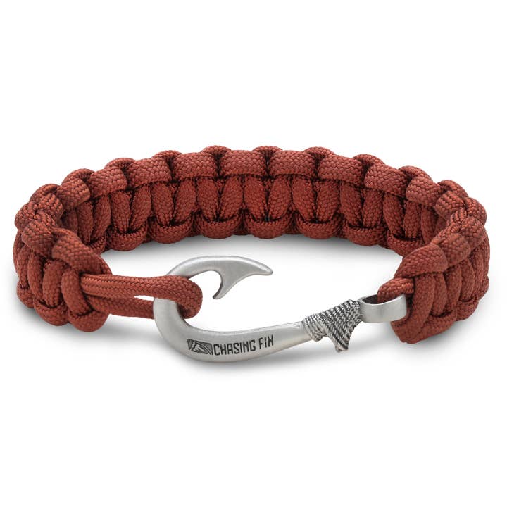 Rust Cobra Braid Fish Hook Bracelet for wholesale by Chasing Fin