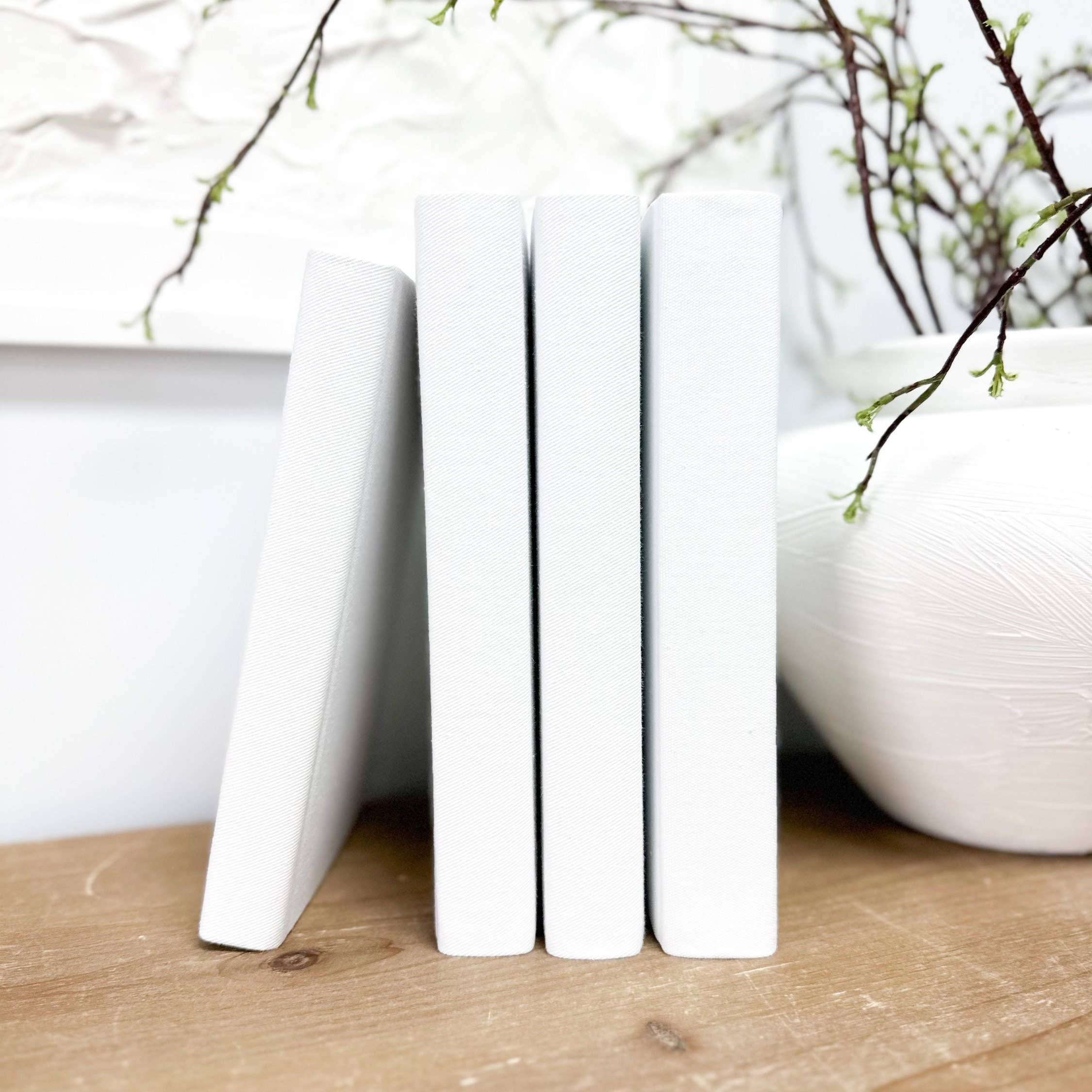 The House of Elements - Wholesale Decorative Tabletop Object - White Books for Home Decor - Shelf Decor - Neutral Decor1