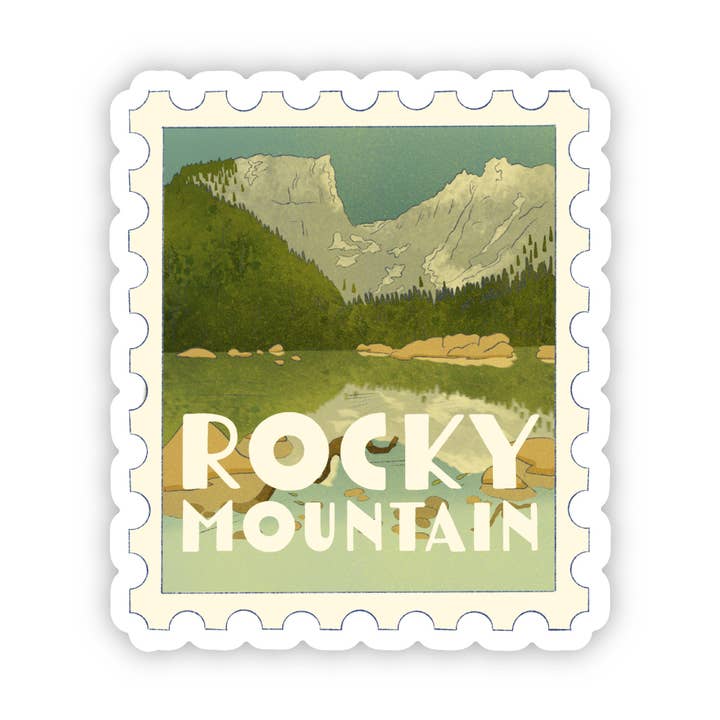 Big Moods - Wholesale Sticker - Rocky Mountains Park Stamp Sticker