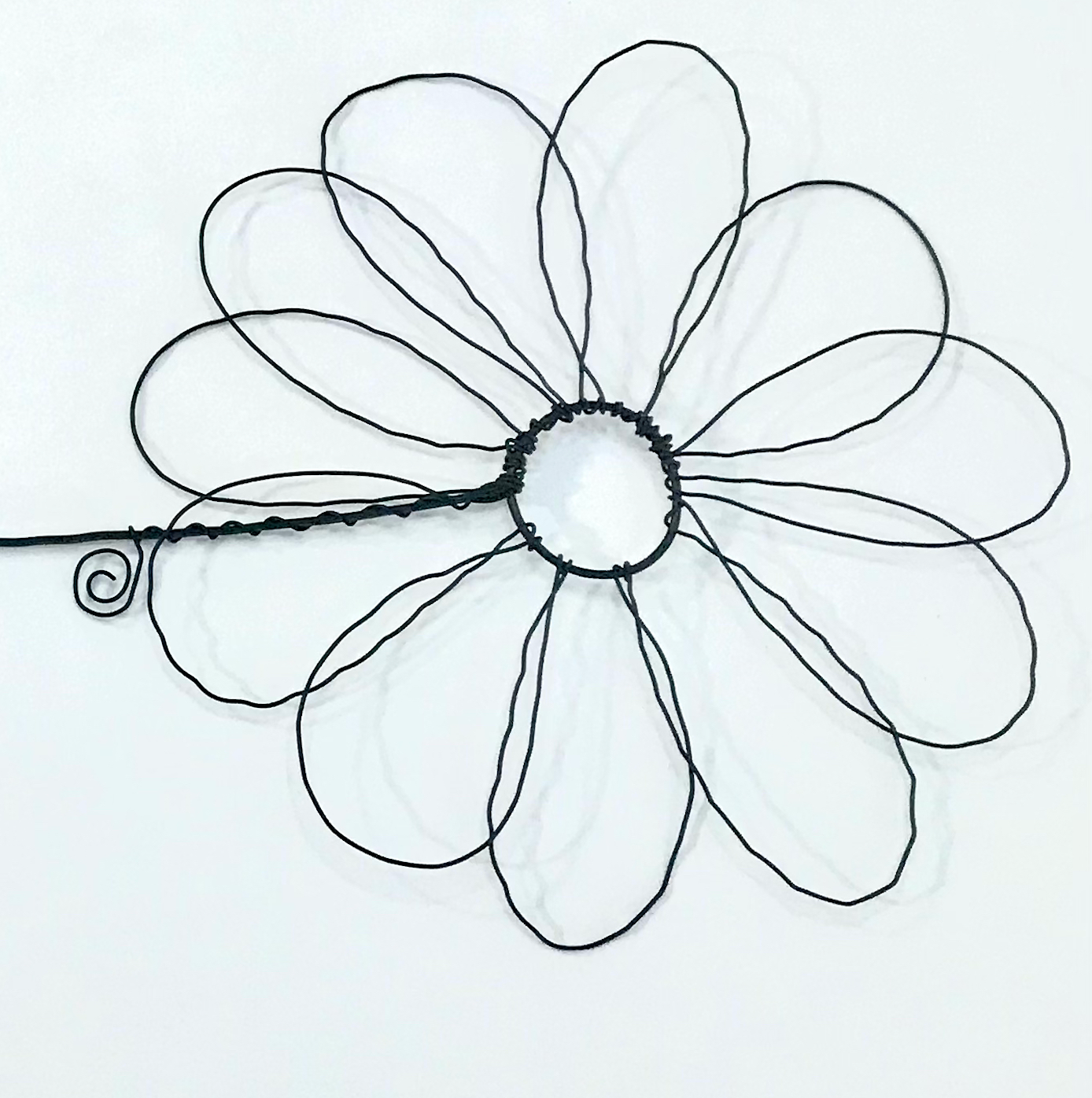 Bijoux de Mur - Vente Sculpture - Fleur de Marguerite - "Namaste" - Décoration murale fer4