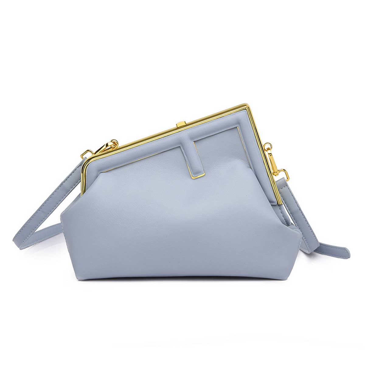 ACCITY - Wholesale Shoulder Bag - Women's - RETRO SIMPLE METAL CLIP SHOULDER BAG_CWAB15985